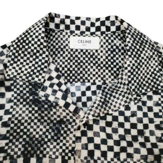 Celine 24SS Kalo Hawaiian Checked Button-Up Size M
