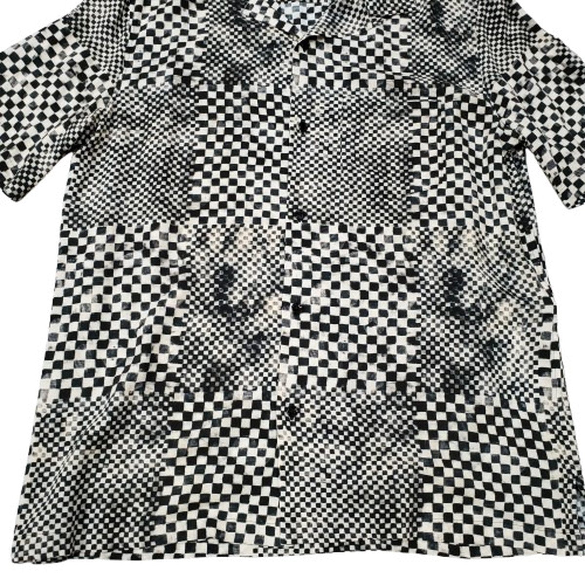 Celine 24SS Kalo Hawaiian Checked Button-Up Size M