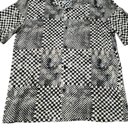 Celine 24SS Kalo Hawaiian Checked Button-Up Size M