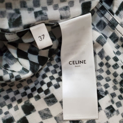 Celine 24SS Kalo Hawaiian Checked Button-Up Size M