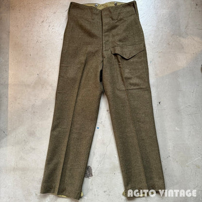 ROYAL CANADIAN 50s Military Wool Battle Pants Green Size 8