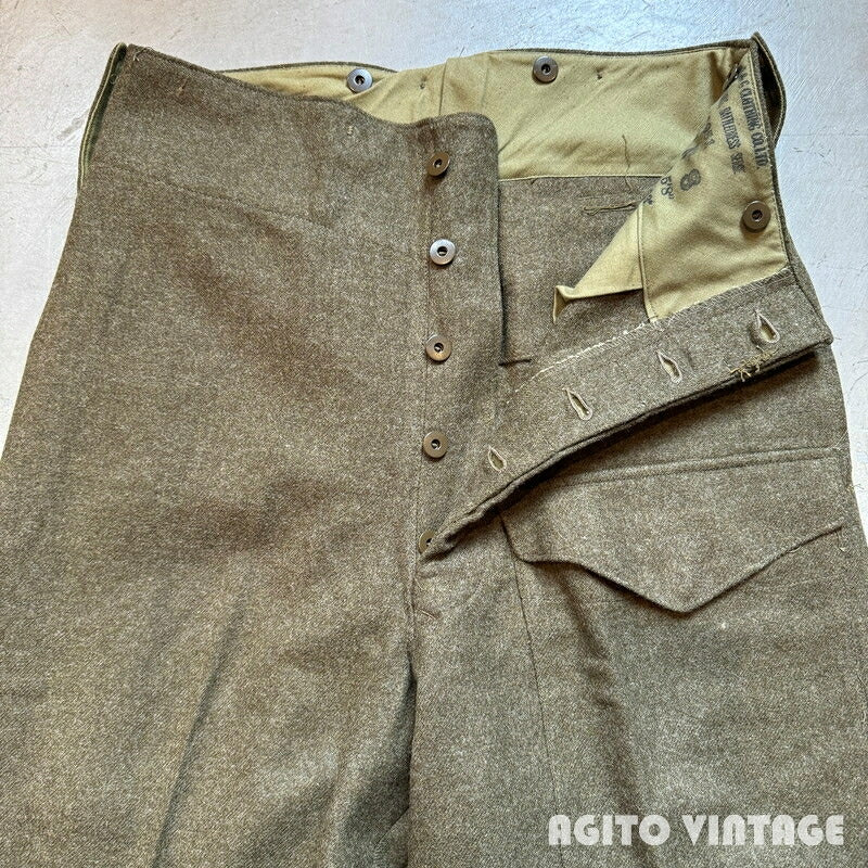 ROYAL CANADIAN 50s Military Wool Battle Pants Green Size 8