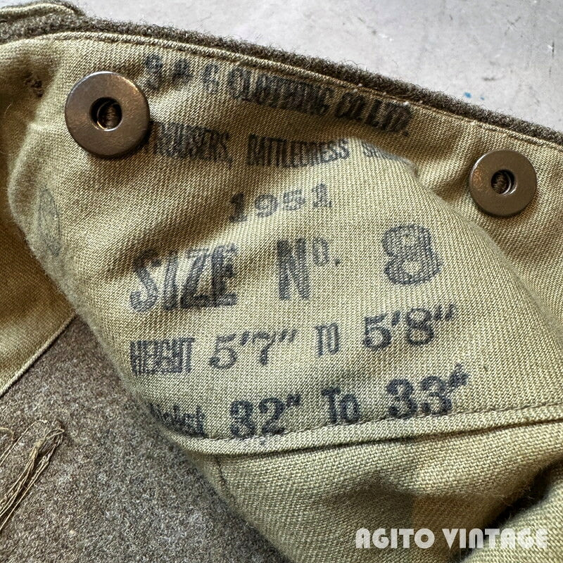 ROYAL CANADIAN 50s Military Wool Battle Pants Green Size 8