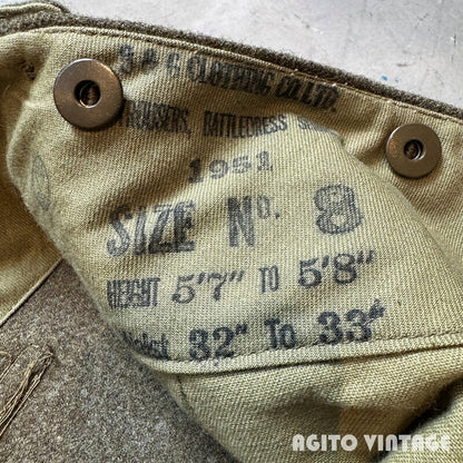 ROYAL CANADIAN 50s Military Wool Battle Pants Green Size 8