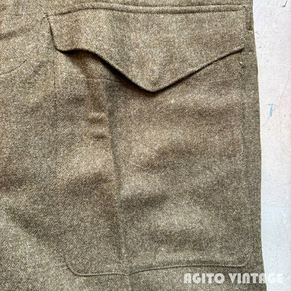 ROYAL CANADIAN 50s Military Wool Battle Pants Green Size 8