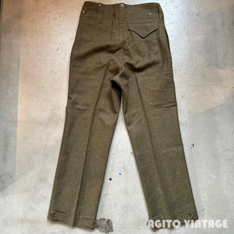 ROYAL CANADIAN 50s Military Wool Battle Pants Green Size 8