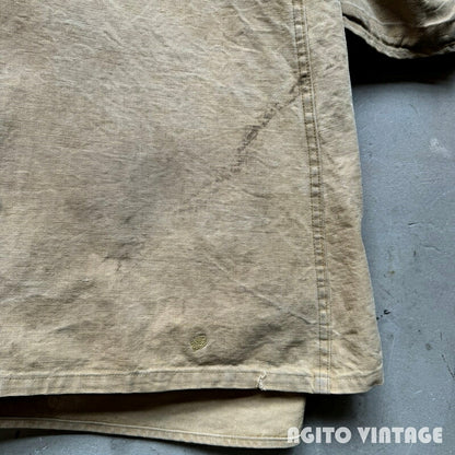 Vintage 1943 WWII Canadian Shearling Mackinaw Coat Size XL
