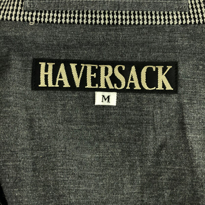 HAVERSACK Wool Houndstooth Waist Tie Work Jacket Size S