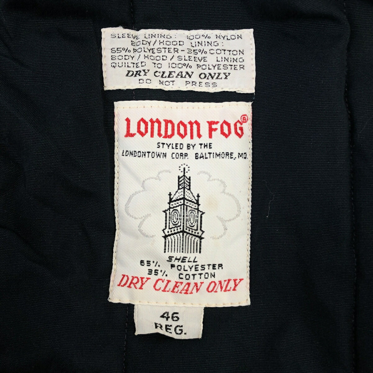LONDON FOG 70s Padded Mountain Hoodie Size 46RE