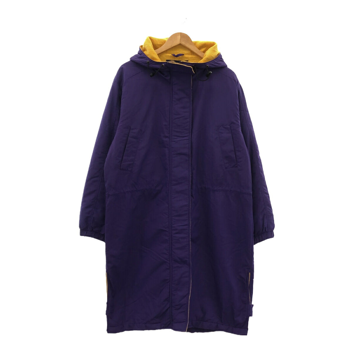LAND'S END 90s Fleece Lined Nylon Bench Coat Size M