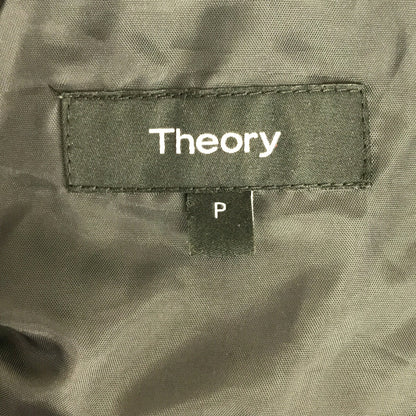 theory Gray Hooded Rabbit Fur Liner Down Jacket Size P
