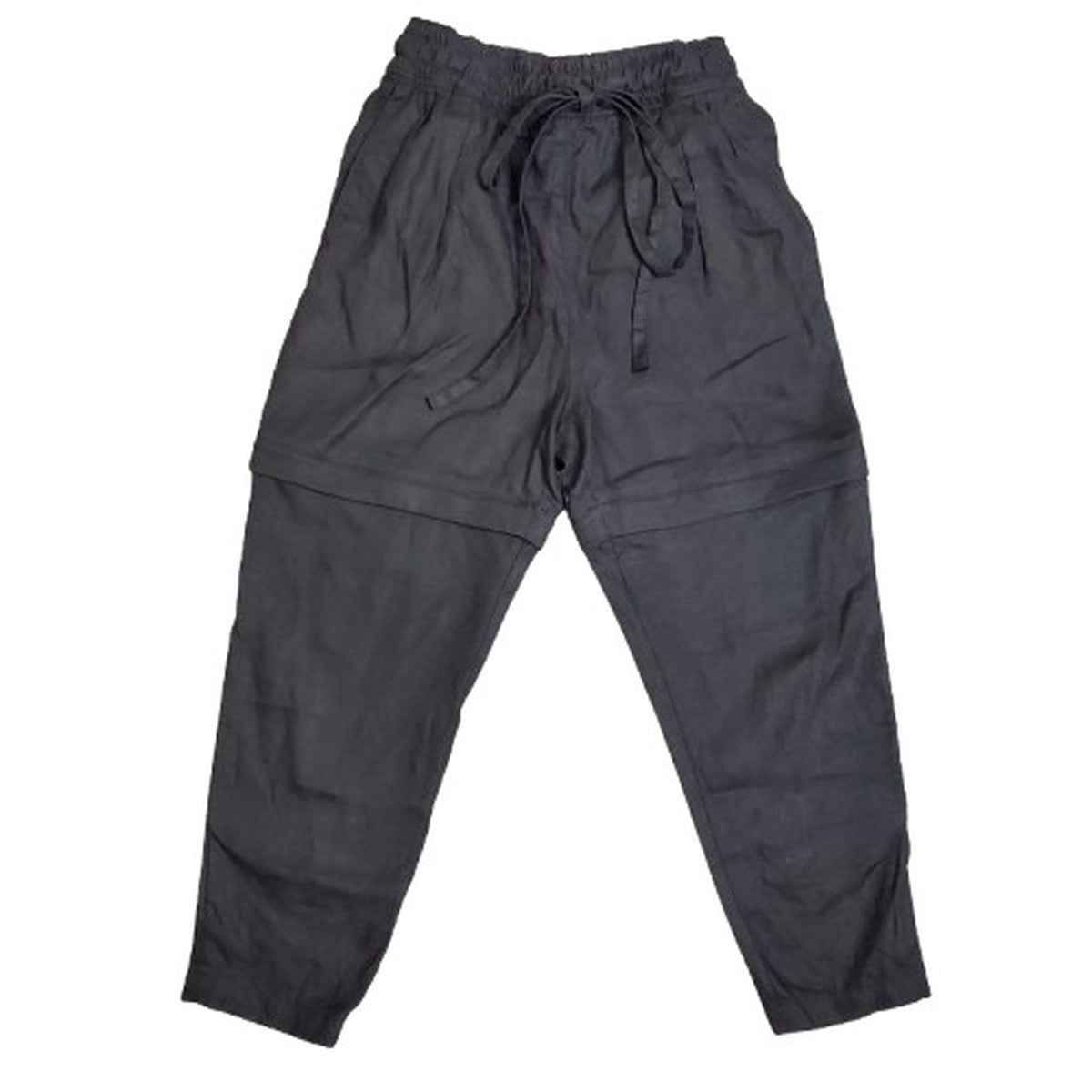 tac:tac Black Linen Convertible Drawstring Pants Size L