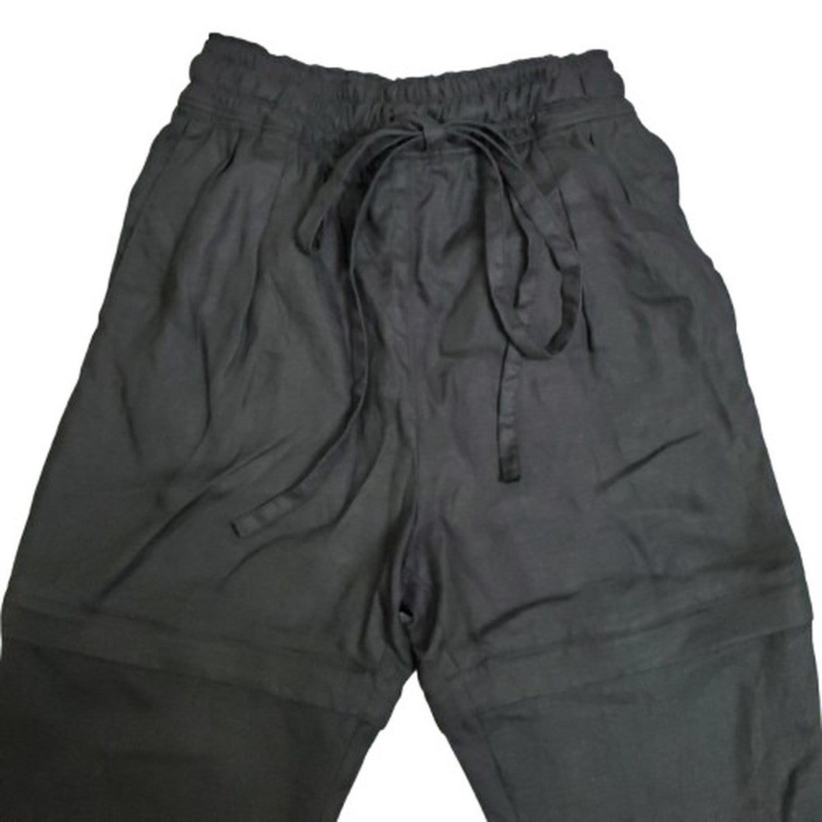 tac:tac Black Linen Convertible Drawstring Pants Size L