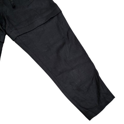 tac:tac Black Linen Convertible Drawstring Pants Size L