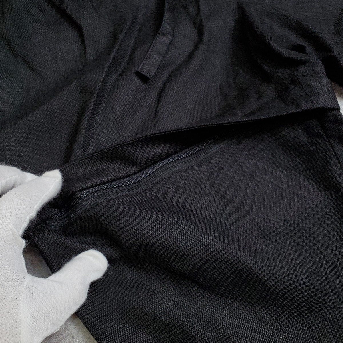 tac:tac Black Linen Convertible Drawstring Pants Size L