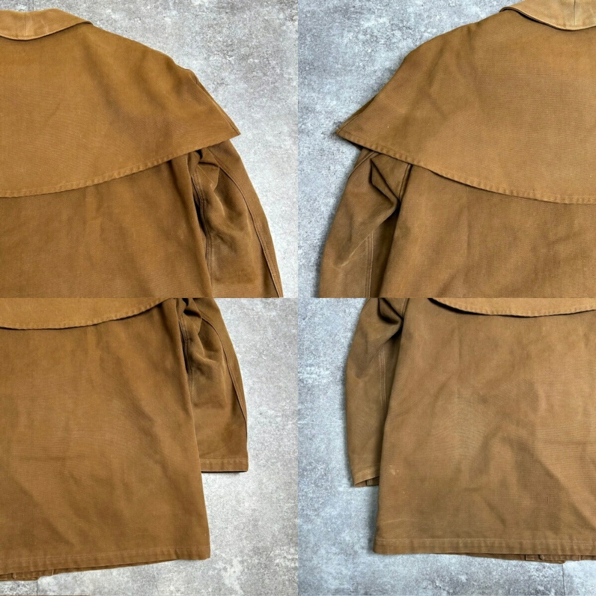 Unknown 40s Brown Duck French Work Cape Jacket Size L
