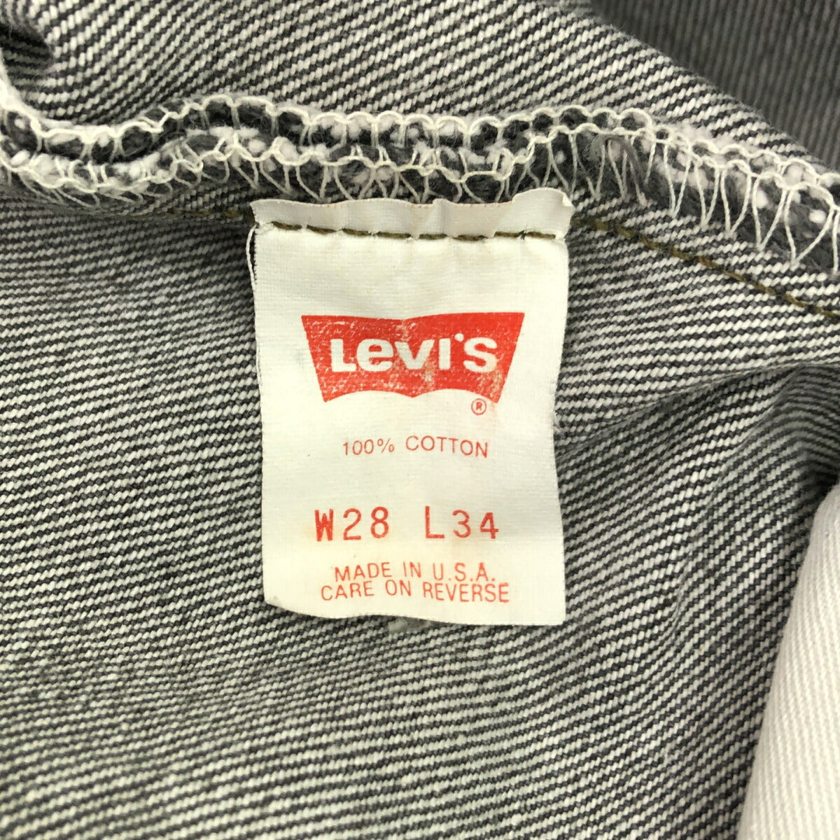 Levi's 90s 501-0658 Overdyed Black Faded Jeans Gray Size W28