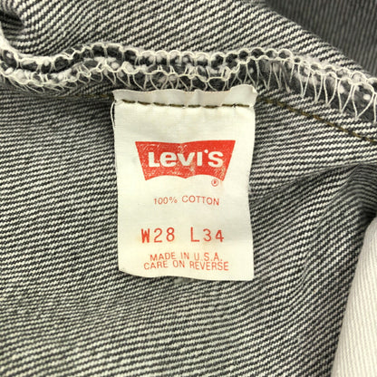 Levi's 90s 501-0658 Overdyed Black Faded Jeans Gray Size W28