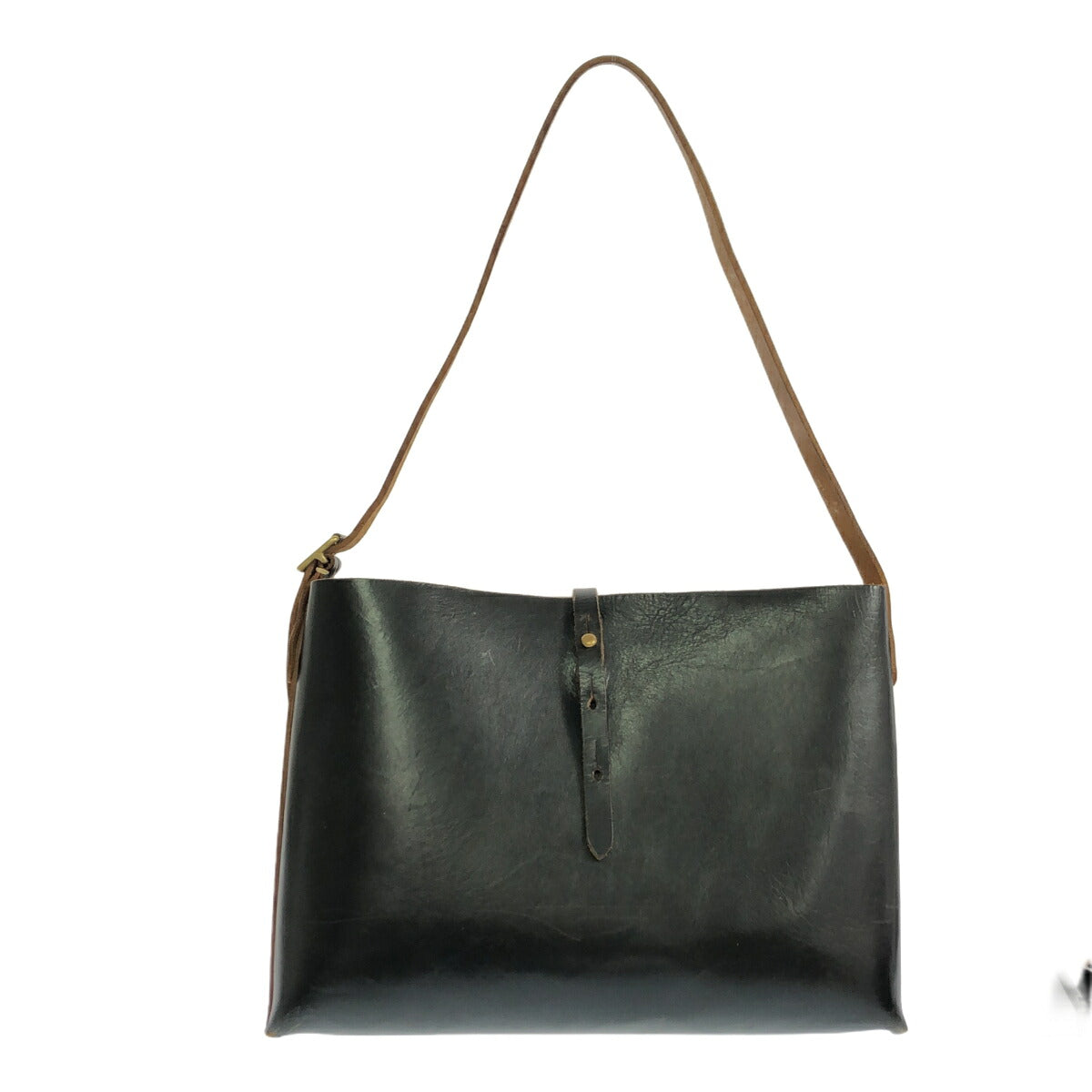 CHARLIE BORROW Leather Game Tote Bag Black Size ONE SIZE