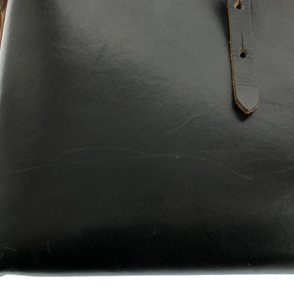 CHARLIE BORROW Leather Game Tote Bag Black Size ONE SIZE