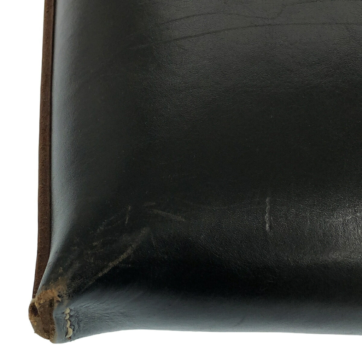 CHARLIE BORROW Leather Game Tote Bag Black Size ONE SIZE
