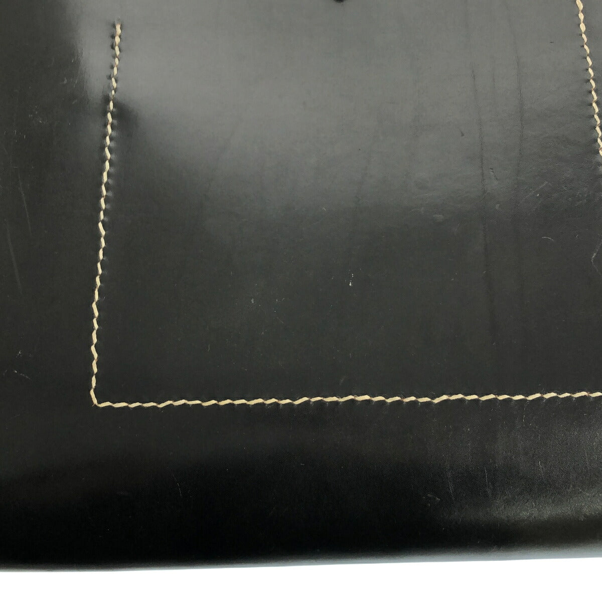 CHARLIE BORROW Leather Game Tote Bag Black Size ONE SIZE