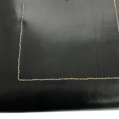 CHARLIE BORROW Leather Game Tote Bag Black Size ONE SIZE