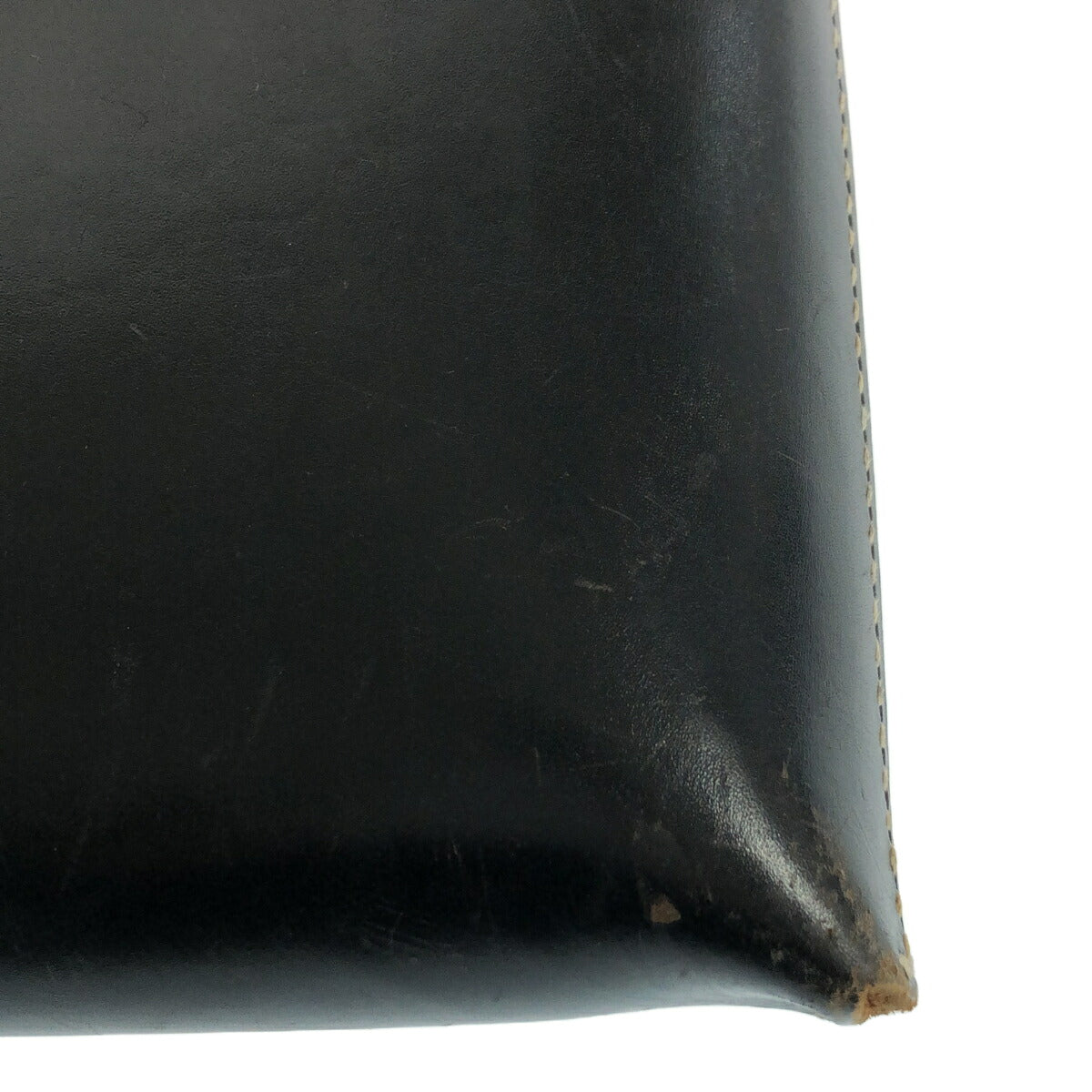 CHARLIE BORROW Leather Game Tote Bag Black Size ONE SIZE