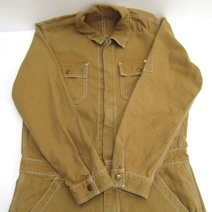 MOTHER Brown Duck Canvas Jumpsuit