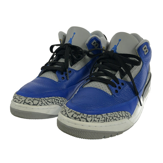 NIKE Air Jordan 3 Retro Blue Cement Sneakers Size 8