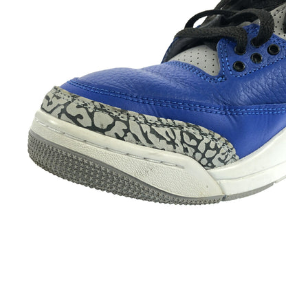 NIKE Air Jordan 3 Retro Blue Cement Sneakers Size 8