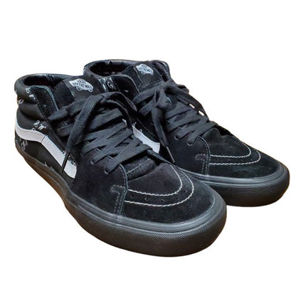 Vans Supreme 15AW SK8 Mid Black White High-Top Size 29.5