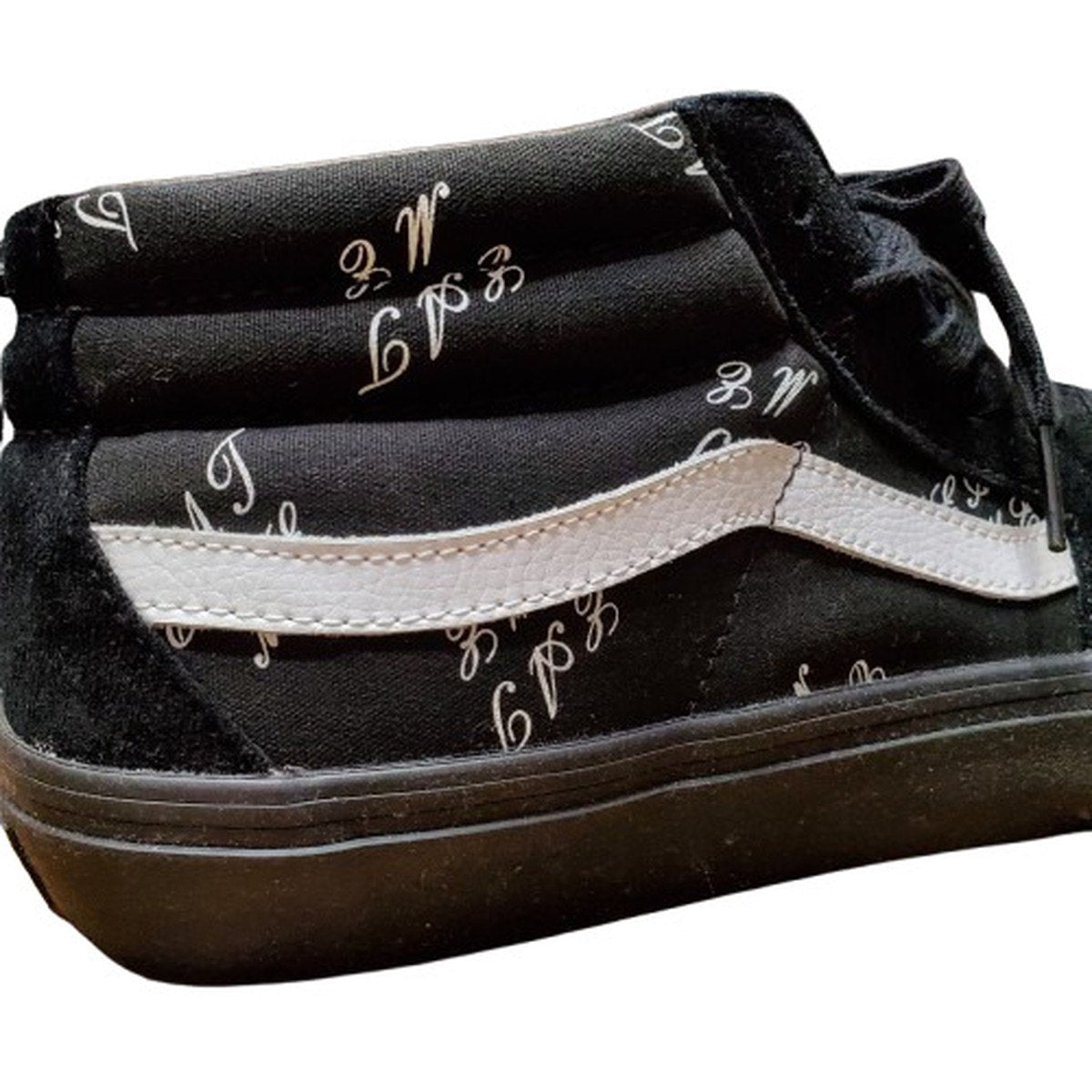 Vans Supreme 15AW SK8 Mid Black White High-Top Size 29.5