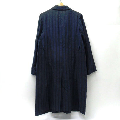 Robes&Confections Stripe Linen Single Coat Navy Size 2