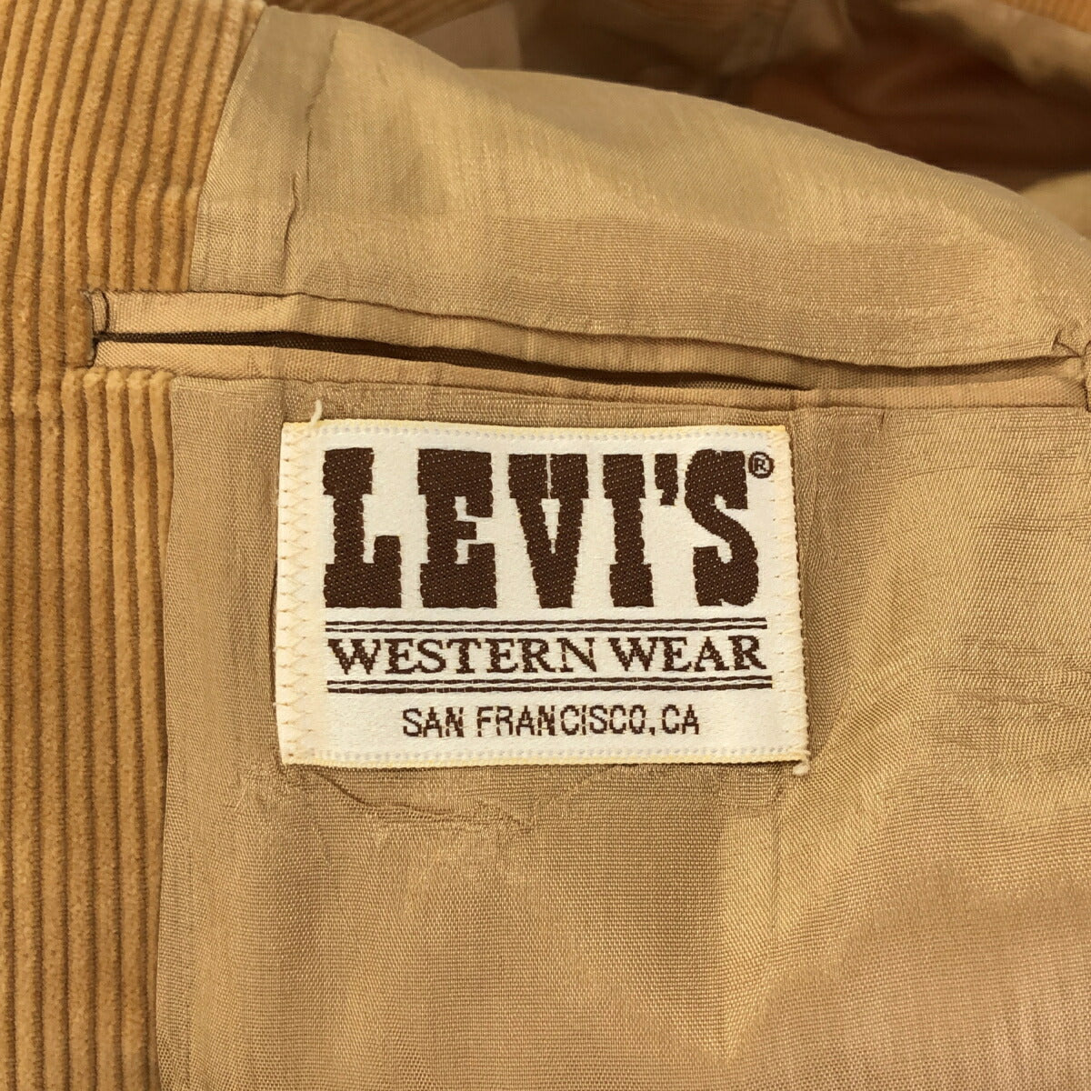 Levi's 70s Corduroy Elbow Patch Jacket Beige Size XL