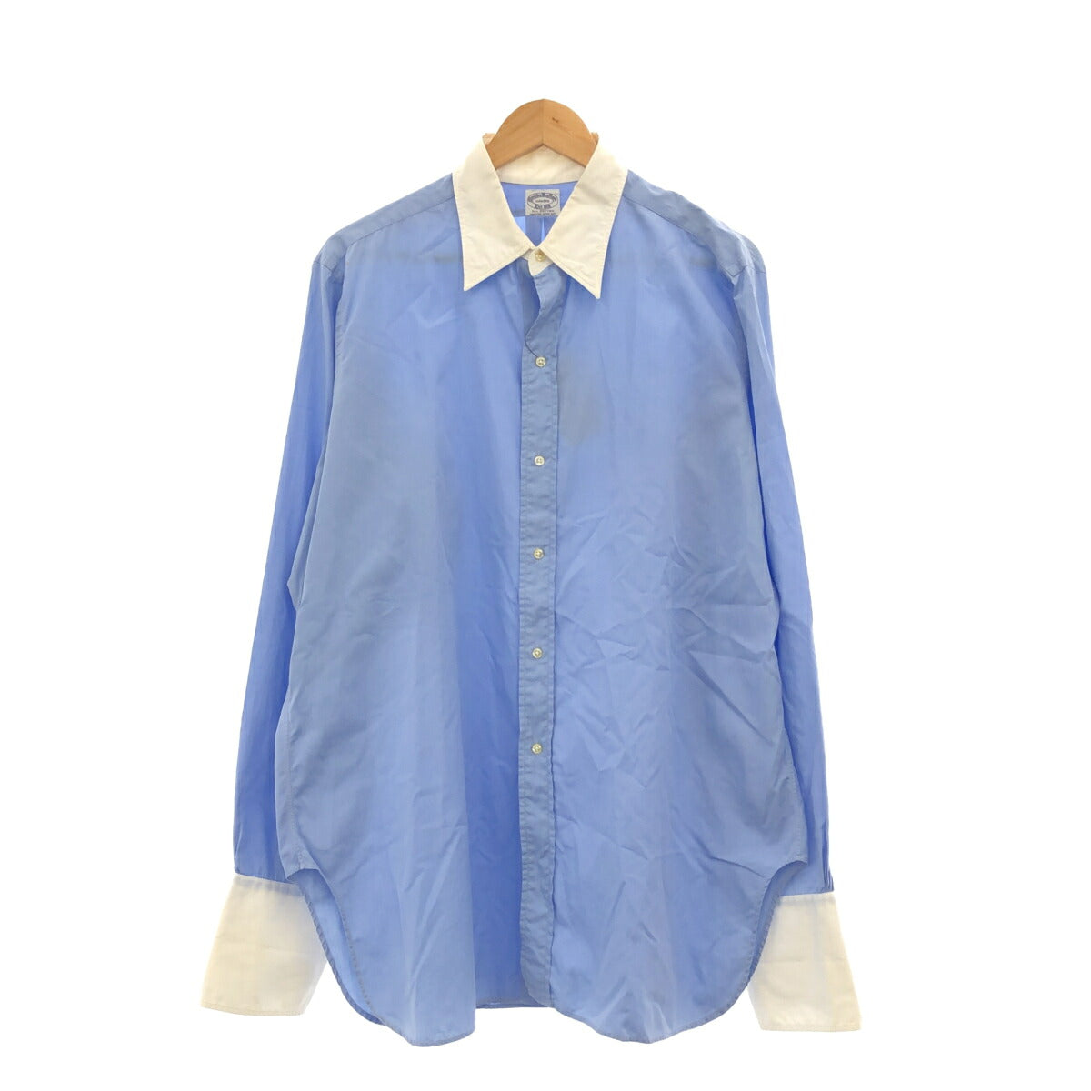 Brooks Brothers ~70s Light Blue Cleric Shirt Size XXL