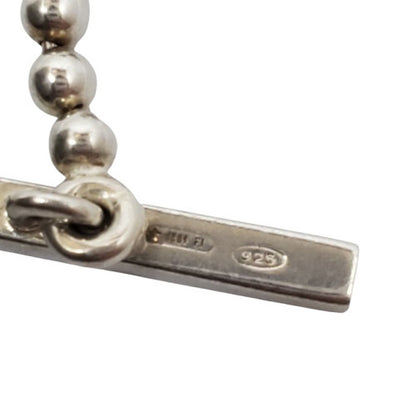 Gucci GG Bar Ball Chain Necklace Sterling