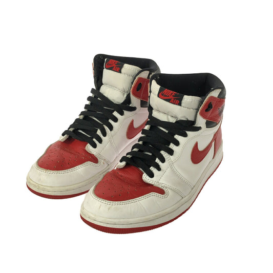 Nike AIR JORDAN 1 RETRO HIGH OG Red White Sneakers Size 26.5