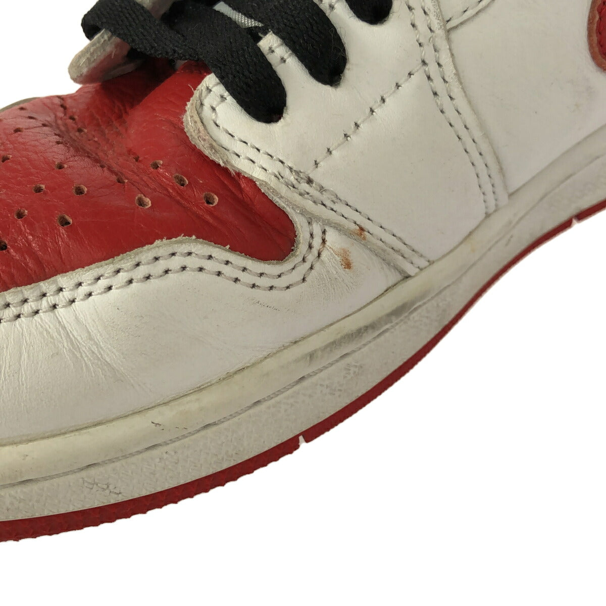 Nike AIR JORDAN 1 RETRO HIGH OG Red White Sneakers Size 26.5