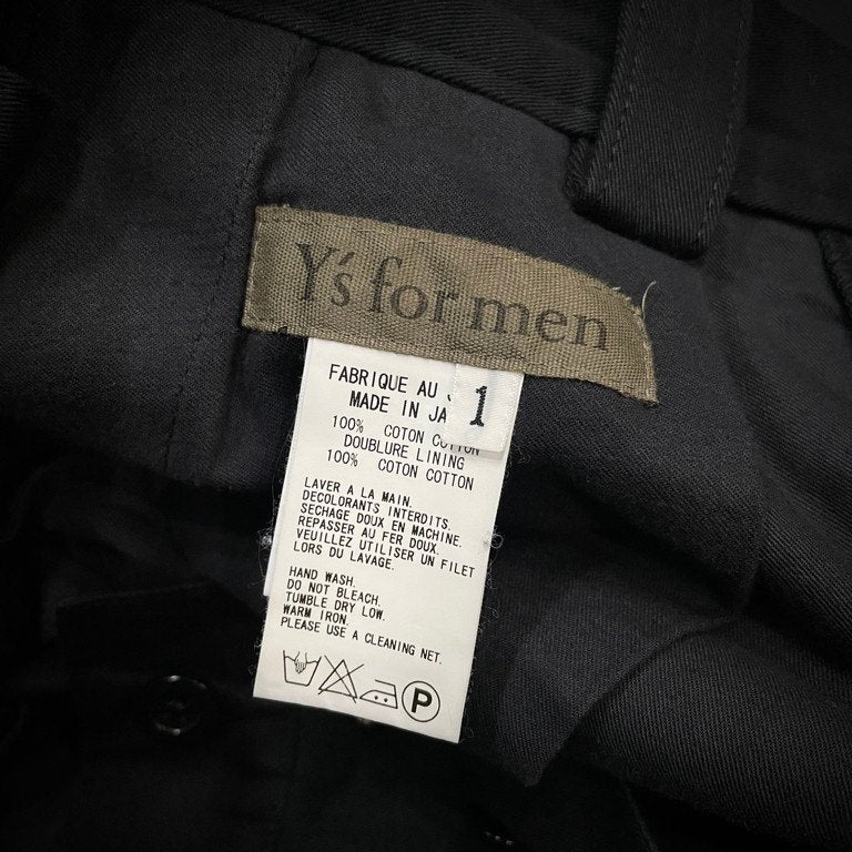 Y's for men Cotton Gabardine Drawstring Pants Black Size 1