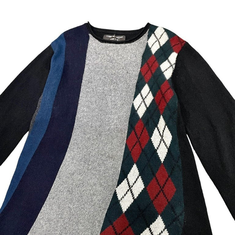 Comme des Garcons 94AW Shrunken Argyle Sweater Size S