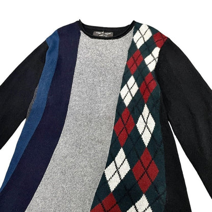Comme des Garcons 94AW Shrunken Argyle Sweater Size S