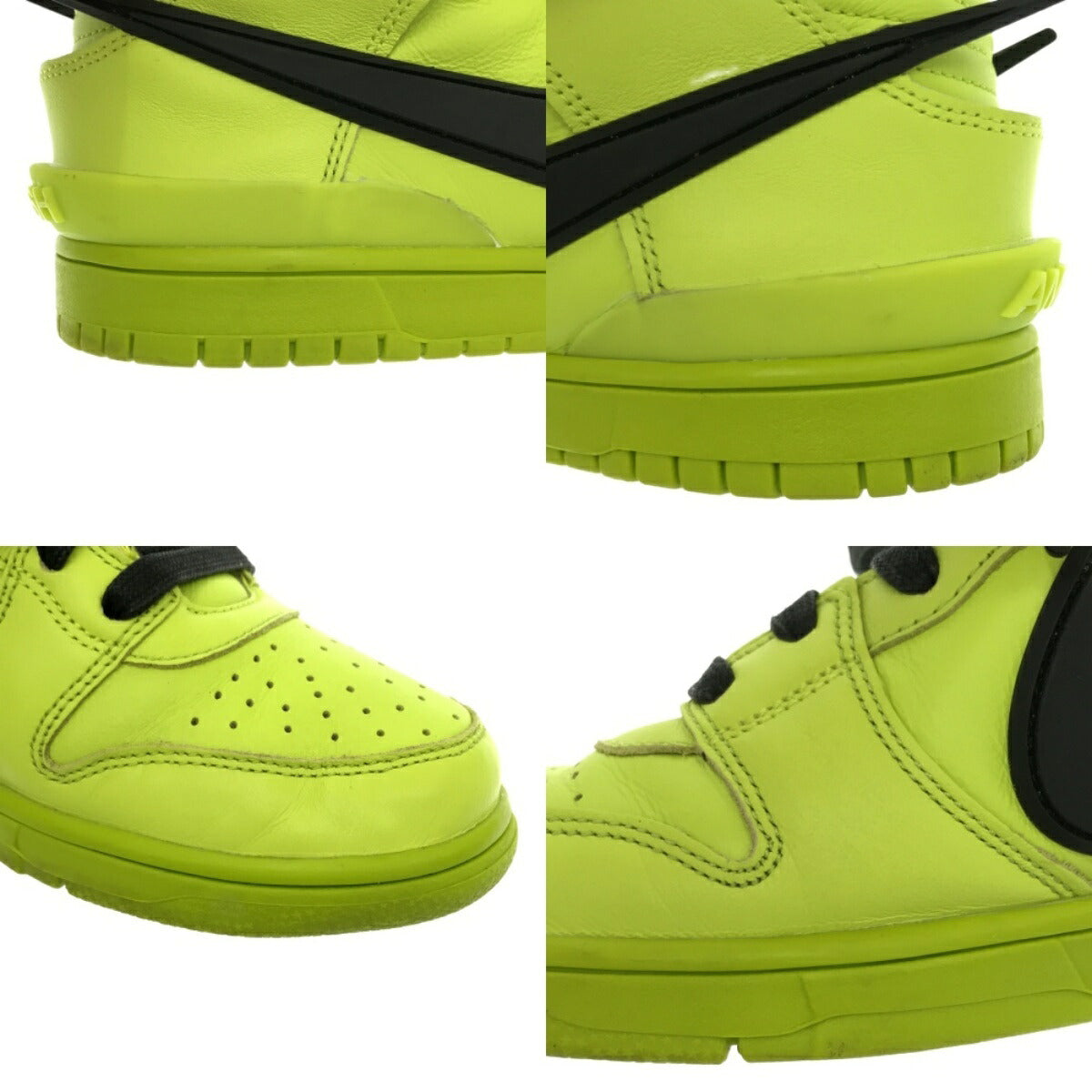 Nike AMBUSH Dunk High Flash Lime Sneakers CU7544-300 Size 26
