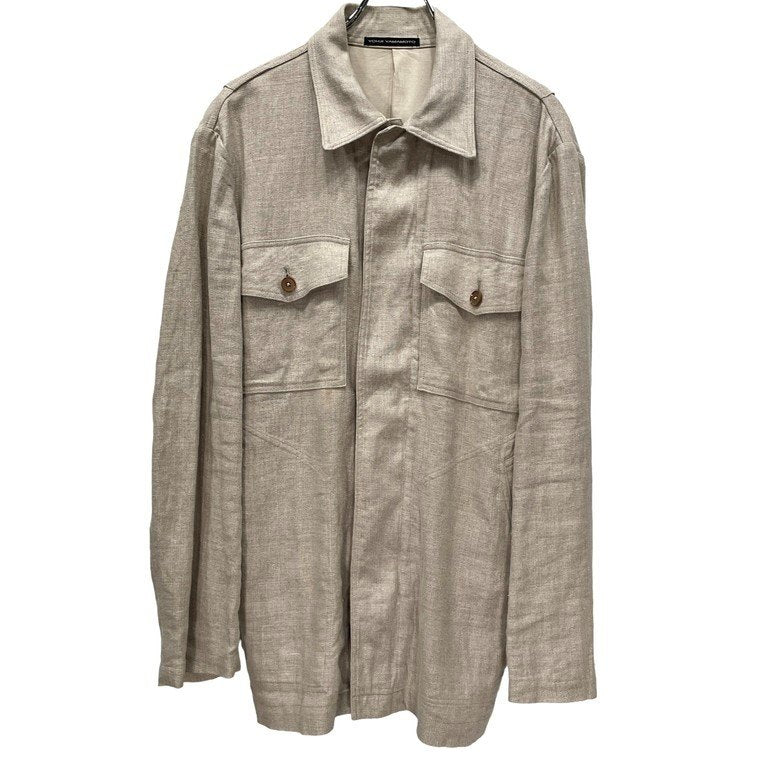 Y's for men Archive Back Shirring Linen Zip Jacket Size 3