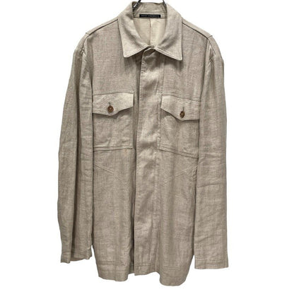 Y's for men Archive Back Shirring Linen Zip Jacket Size 3