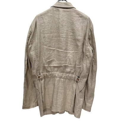 Y's for men Archive Back Shirring Linen Zip Jacket Size 3