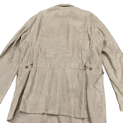 Y's for men Archive Back Shirring Linen Zip Jacket Size 3