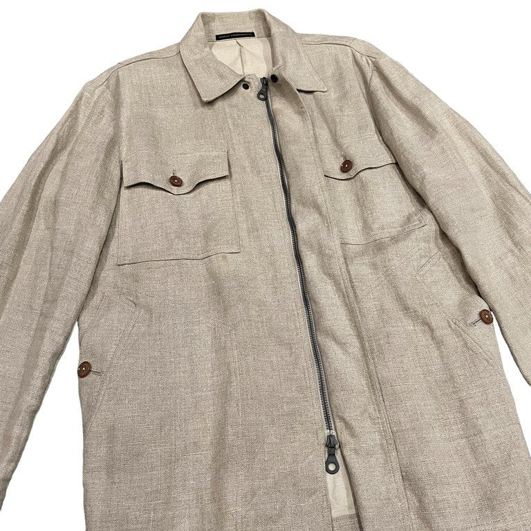 Y's for men Archive Back Shirring Linen Zip Jacket Size 3