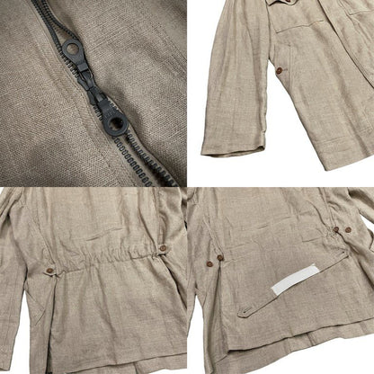Y's for men Archive Back Shirring Linen Zip Jacket Size 3