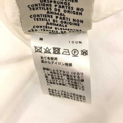HERMES White Cotton V-Neck Sellier Button Up Shirt Size 36